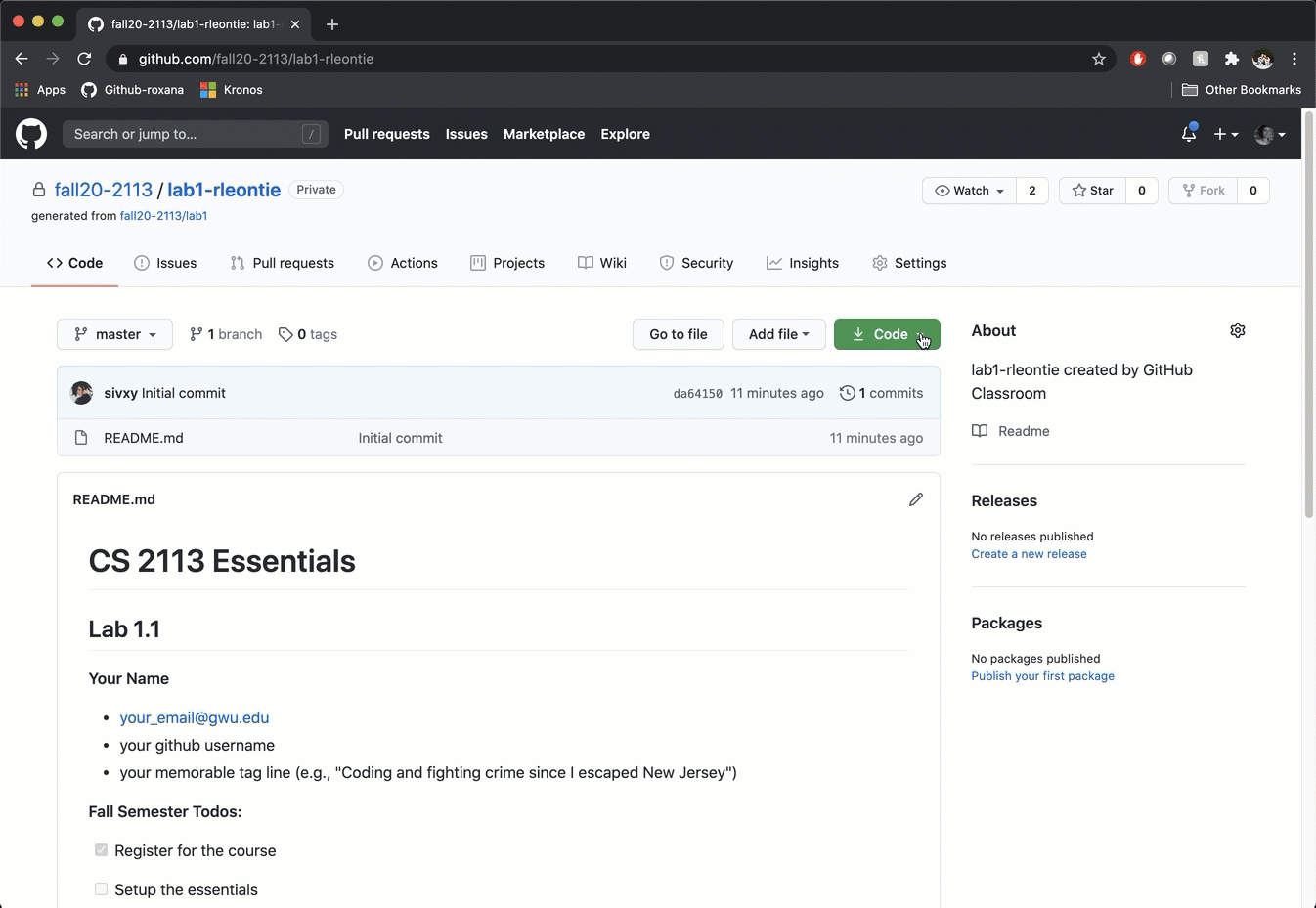 how to get git clone link